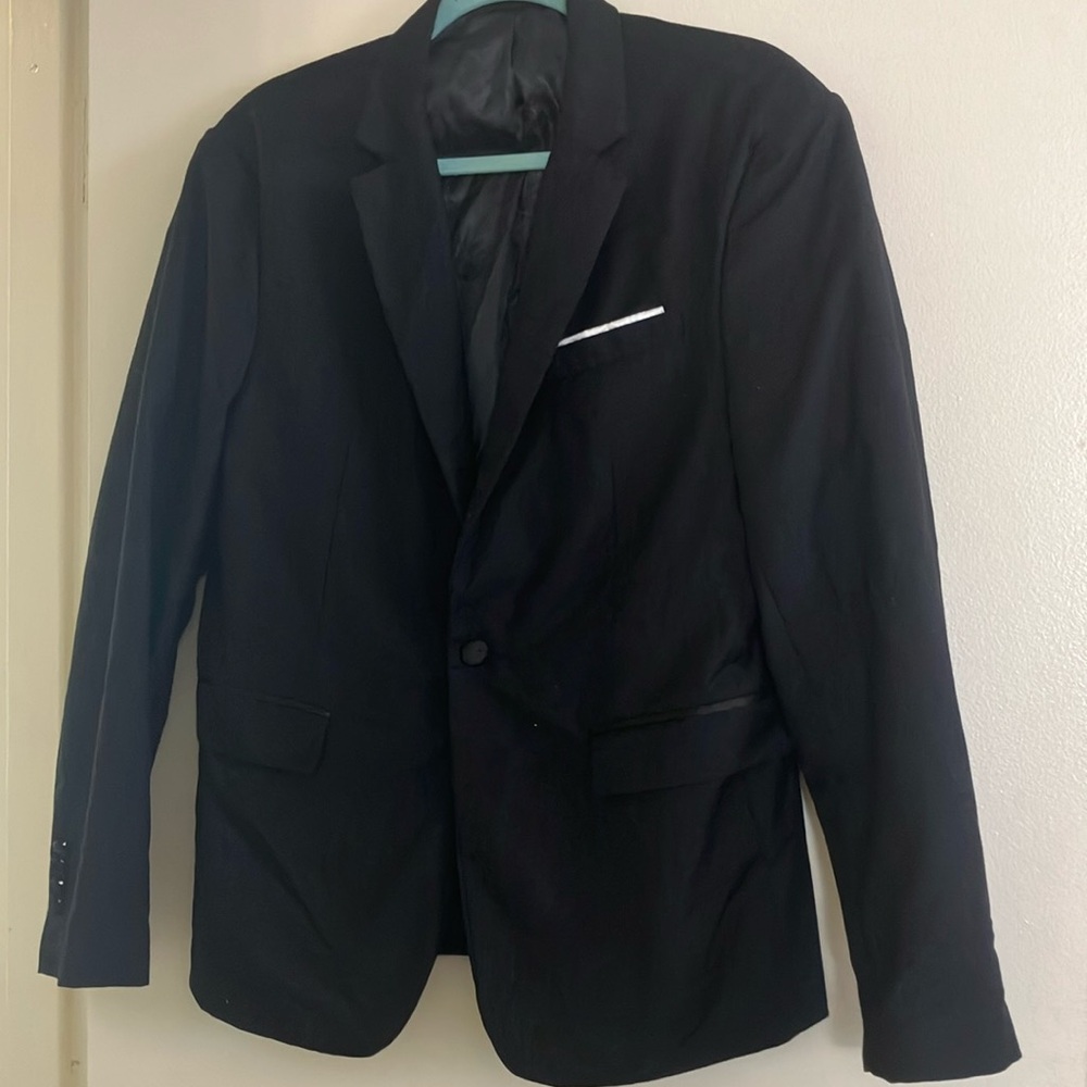 Mage Male Black Blazer Men Medium